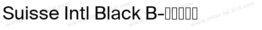 Suisse Intl Black B字体转换